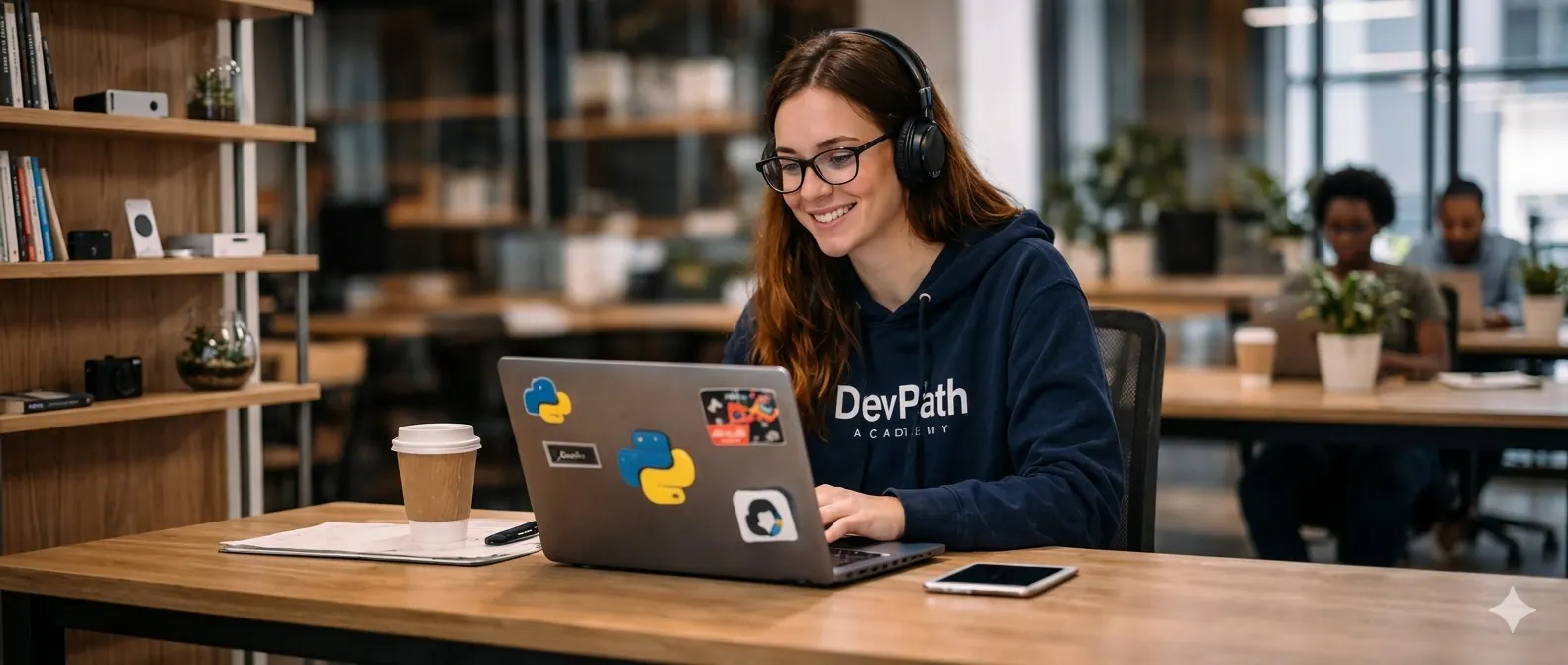 DevPath Academy instructor with laptop