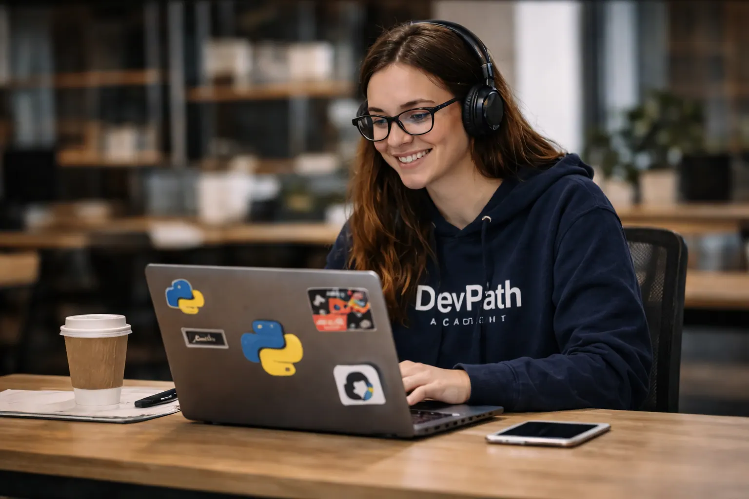 DevPath Academy instructor with laptop